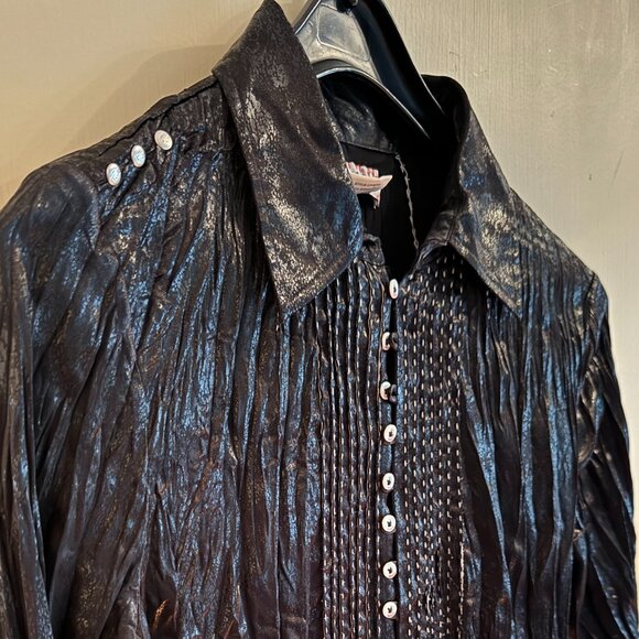 Vintage Parasuco Women's button-up blouse - Medium - Picture 3 of 16